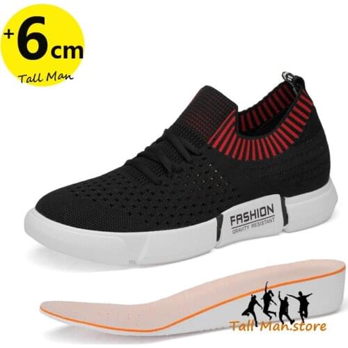 Elevator Shoes Men Sneakers Height Shoes Height Increasing Shoes Heightening Shoes Mesh Shoes Fashion Sport Shoes Tall Shoes