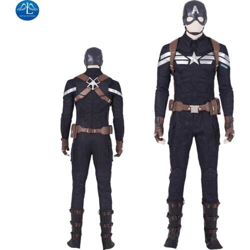 ManLuYunXiao Superhero Halloween Costume Endgame Steven Rogers Captain Cosplay Costume Men Jacket Cosplay Mask Any Size