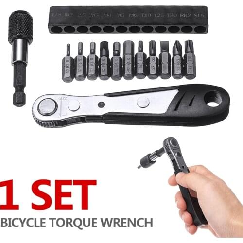 MTB Mountain Bike Torque Wrench Set Allen Key Socket Spanner Bicycle Repair Hand Tool Kit For Repairing Bicycle Bolts