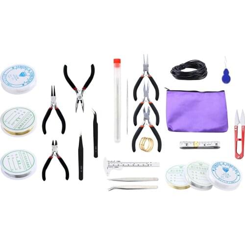 1Set Jewelry Making Tools Kit Adults Beading Repair Cutting Crafting Making Bracelets Supplies DIY Jewelry Findings Accessories