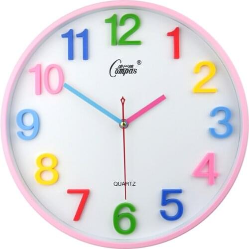 Cute Cartoon Silent Wall Clock Quartz Modern Design 3d Unique Kids Room Wall Clock Acrylic Creative Wandklok Home Decor AD50WC