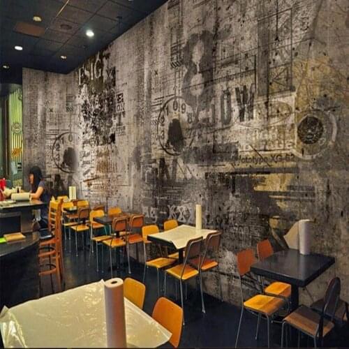 Beibehang photo wallpaper High quality silk cloth /Bar KTV British luxury creative artistic graffiti nostalgia large wall paper