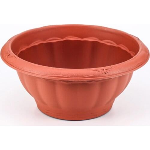 Plastic Gardening Green Plants Green Sill Pot Container Round Potted Plant Thickened Balcony Resin Flower Pot For Home