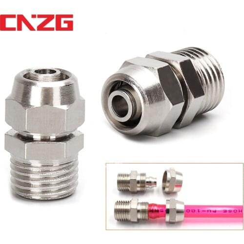 Pneumatic Fast Twist Fittings Quick Joint Coupler Connector OD 4mm 6mm 8mm 10mm 12mm Hose Tube M5 1/8 1/4 3/8 1/2 Male Thread