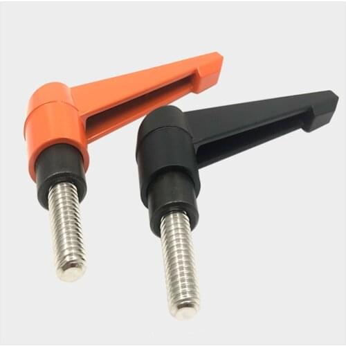 Stainless Steel 304 Adjustable Handle Clamp Levers Thread Knob Machinery Tools M4 M5 M6 M8 M10 Length 10-60mm