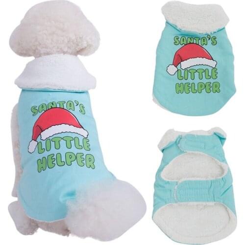 Pet Christmas Clothes Cute Warm Jacket Small Medium Dogs Autumn And Winter 2-legged Coat