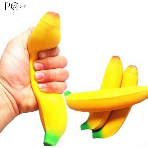 Stress Pressure Relief Relax Novelty Fun Toys Funny Anti Stress Ball Toys Squeeze Banana BallGeek Gadget Vent