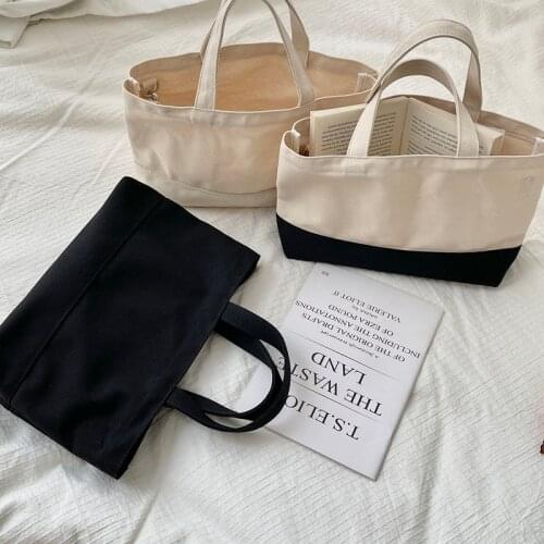 2021 New Quality Canvas Cotton Middle Women Handbags Korean Style Ladies Shoulder Bag Casual Female Crossbody Bag Whole Sale