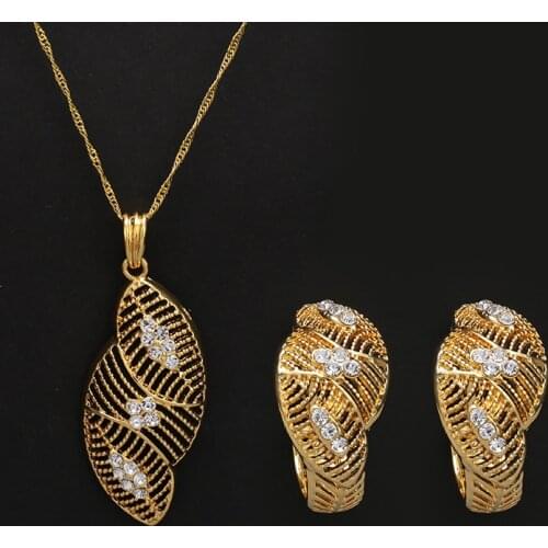 Wedding Jewelry Sets For Brides Dubai Jewelry Sets Gold Color Turkish Jewelry For Women Necklace Indian Jewellery