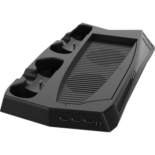 For PS5 Dual Controller Charger Console Vertical Cooling Stand Charging Station Cooling Fan Games Charger For SONY Playstation 5
