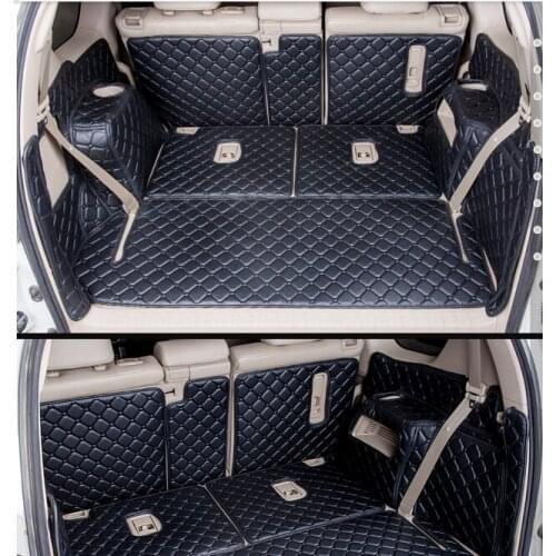 High quality Special car Trunk mats for Toyota Land Cruiser Prado 150 7 seats 2016 boot carpets cargo mat for Prado 2015-2010