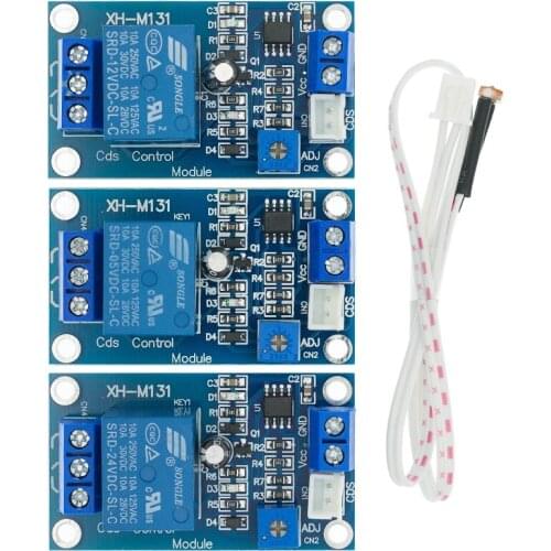 XH-M131 DC 5V 12V 24V 10A Light Control Switch Photoresistor Relay Module Detection Sensor brightness Automatic Control Module