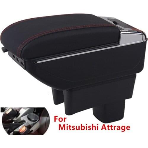 For Mitsubishi Attrage Armrest box central Store content box