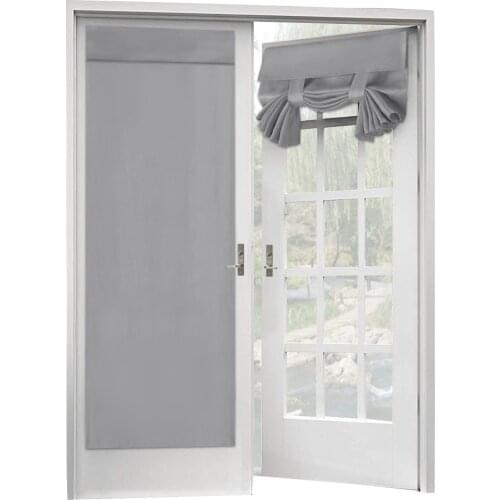 French Door Curtain Punch-Free Blackout Door Curtains Thermal Insulated Door Curtain Panels Privacy Door Curtains For Patio Door