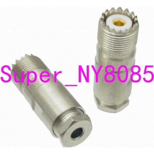 10pcs Connector UHF SO239 female jack clamp RG58 RG142 LMR195 RG400 cable