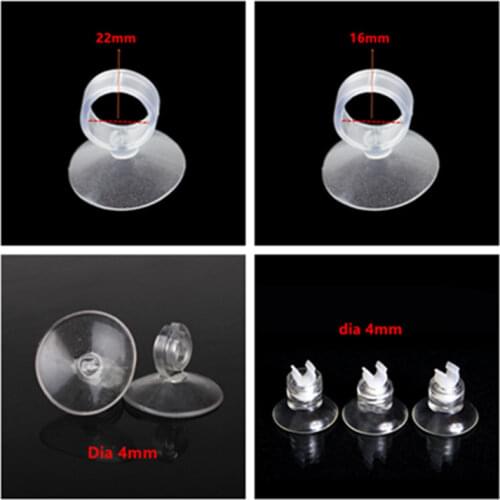 10pcs /Lot 4mm 16mm 22mm Aquarium Suction Cup Sucker Airline Tube Hose Holders Fish Tank Air Pump Accessories
