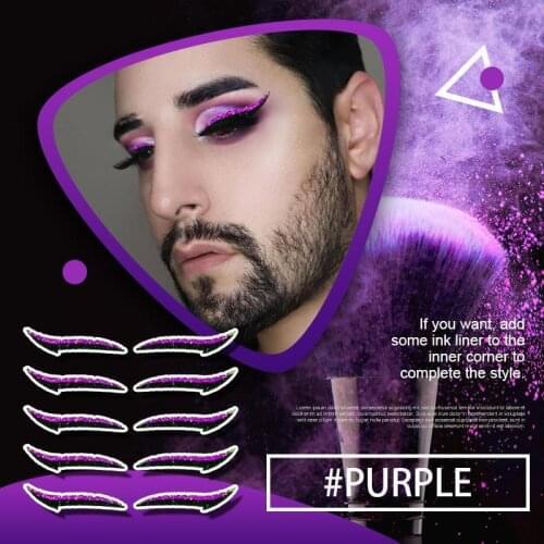 Reusable Eyeliner Stickers Fashion Lazy Useful Reusable Eyeliner Stickers Eyelid Line Stick Eye Makeup Cat Double Eyelid Sticker