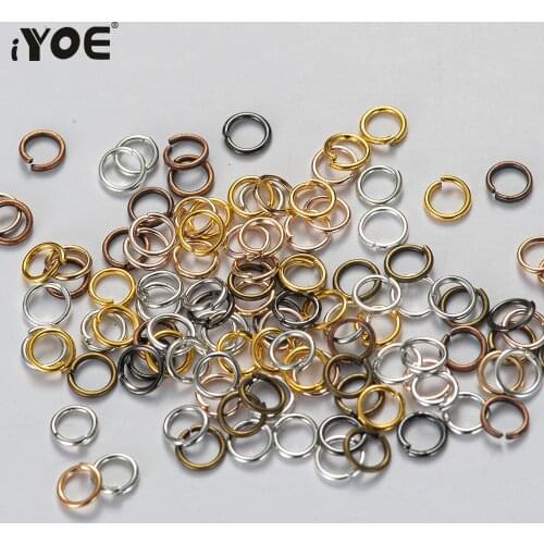 200pcs/Lot 3 4 5 6 7 8 9 10mm Jump Rings Connector Chain Split Ring Jewelry Finding for DIY Making Bracelet Earring Accessories