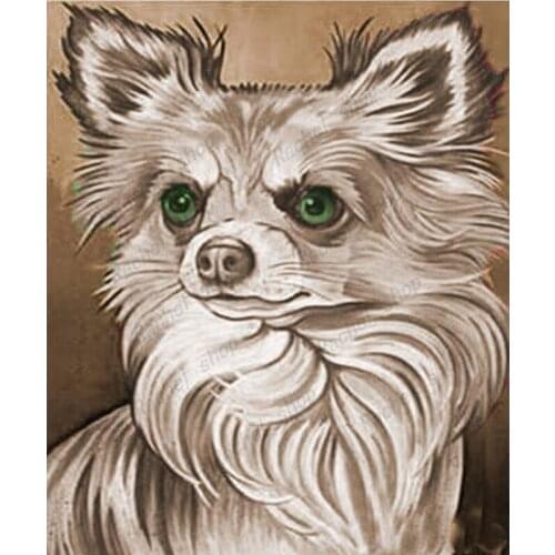 Diamond Embroidery Diy Diamond Painting Cross Stitch Kits Diamond Mosaic Dog Full Square Diamond Embroidery RA011