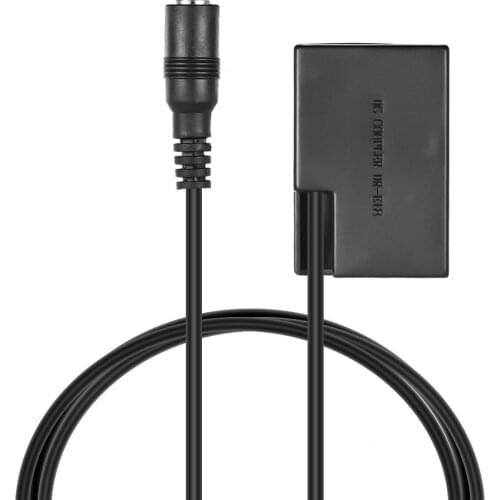 Andoer DR-E18 LP-E17 Dummy Battery Pack Coupler Adapter with DC Male Connector for Canon