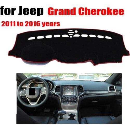 Black Auto Dashboard pad For jeep Grand Cherokee 2011 to 2016 years Polyester dashboard protection pad Console pad