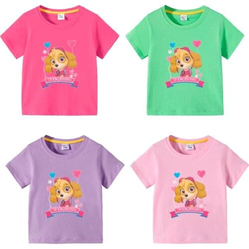 Paw Patrol T-shirt Childrens Baby Boys' Top Summer Short Sleeve T-Shirt Girls' Underwear Baby Half Sleeve T-shirt