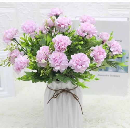 10Pcs Artificial 7Heads Oil Painting Hydrangea Bunch Silk Flower Decoration Wedding Home Hoptel Photography Props Fake Flowers