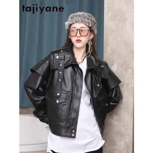Jacket Leather Genuine Women Spring 2021 Real Sheepskin Coat Female Korean Style Coats and Jackets Veste Femme Pph4593
