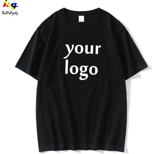 Customized/DIY LOGO T-shirt printing your logo/picture text team name shirt summer mens and womens casual shirt