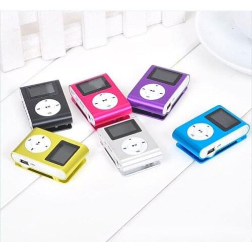 Mini MP3 Player LCD Display Screen Portable Clip Mp3 Player With Headphone Support SD TF Card Record Player Music Player Walkman