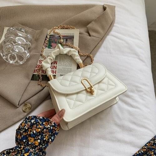 Mini PU Leather Branded Tote Crossbody Bags For Women 2021 Luxury Fashion Chain Travel Shoulder Handbags And Purses