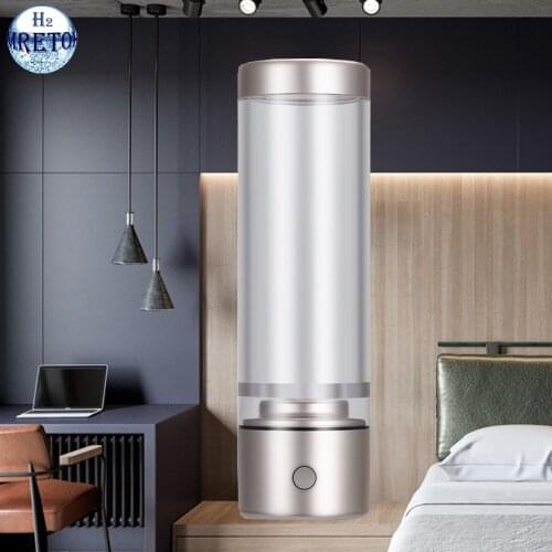 Nano Cup High Hydrogen Rich Water Generator Alkaline Ionizer Rechargeable Electrolysis Bottle 5000PPB Pure H2 Gas Ventilator