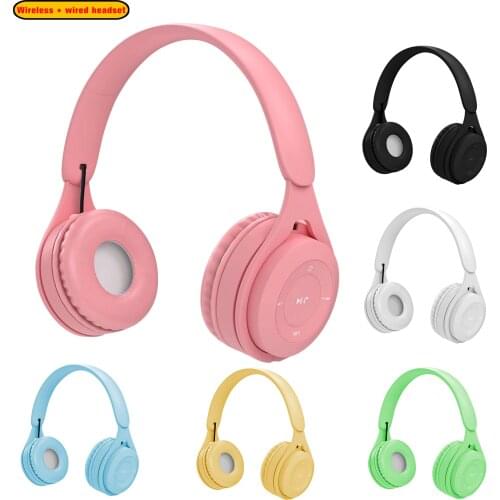 New headphone wired bluetooth gaming headset stereo noise reduction smart earphone with microphone supports TF card MP3 PC phone