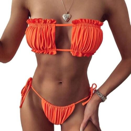 Sexy Bikini Women 2021 Swimsuit Halter Push Up Swimwear Female Brazilian Bathing Suit Summer Beach Wear Swimming Suit Biquini
