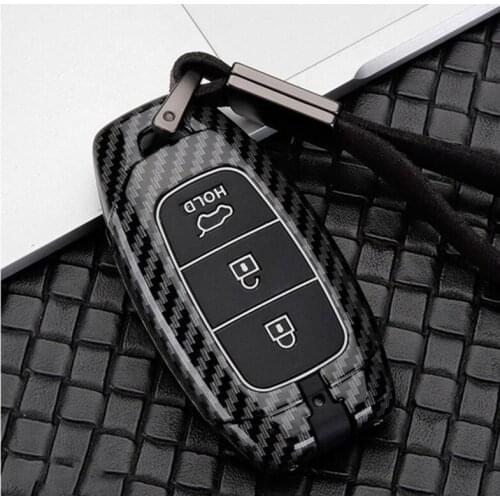 Alloy silicone Car Key Case For Hyundai i30 Ix35 Solaris Azera Elantra Grandeur Ig Accent Santa Fe KONA 2018 Cover Keyless Fob