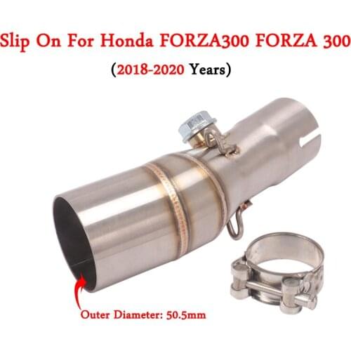 For Honda NSS350 FORZA300 Forza 300 2008-2020 Slip On Motorcycle Exhaust Escape Modify Motorbike Mid Link Pipe Connection 51mm