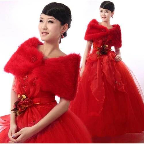 Wedding Bolero Outerwear Accessories Urged Wrap Bride Formal Winter Cape Bride Fur Shawl Wedding Jackets Wrap OJ00169
