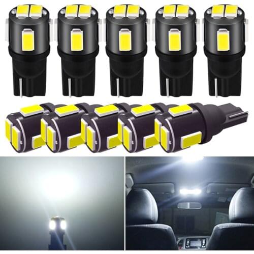 A pack T10 LED W5W 168 Bulb Dome Reading License Plate Lights Trunk Cargo Lamp Interior Lightning for Toyota Kia Seat Peugeot