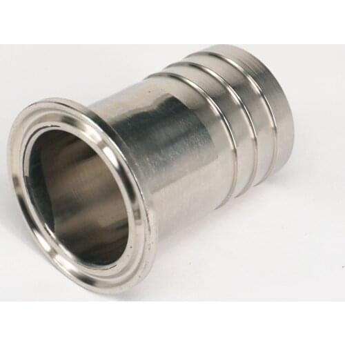 Fit Tube I/D 38mm Barbed x 1.5" Tri Clamp 304 Stainless Steel Sanitary Ferrule Clamp Connector Pipe Fittin