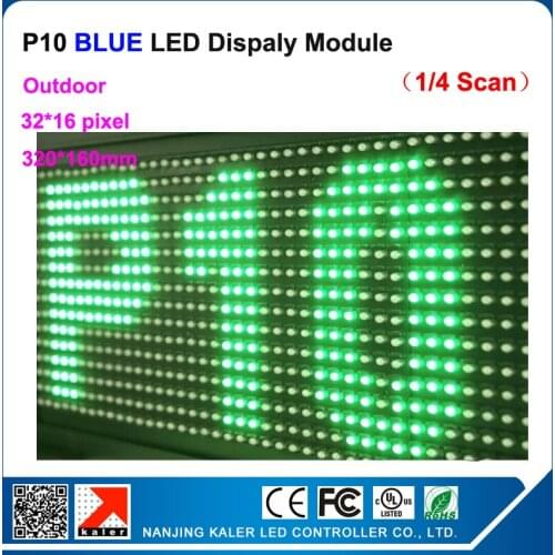 TEEHO Waterproof green outdoor led screen module 320*160mm 32*16 pixel p10 led module for led scrolling message display board