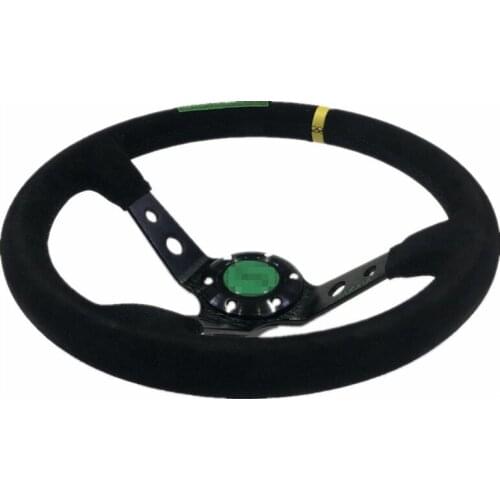 Video Game Racing Steering Wheel Kart Steering Wheel 14 Inch Frosted Leather Steering Wheel Refitted Competitive Steering Wheel