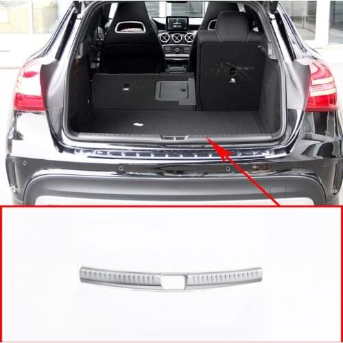 Stainless Steel Rear Bumper Inner Sill Plate Protector Cover Trim For Mercedes Benz GLA X156