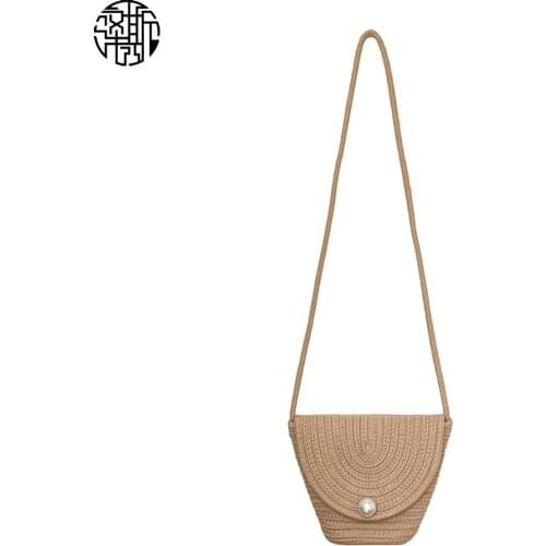 Zenos Women’s Shoulder Purse Bohemian Messenger Bag Summer Beach Crossbody Straw Bag With Pear Decoration