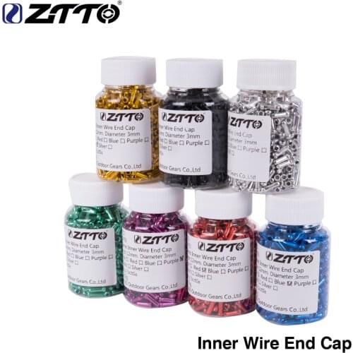 ZTTO 500pcs Inner Wire End Caps Brake Shifter Cable Tips Wire Aluminum alloy Cap Fits for Brake Shift Derailleur Crimps