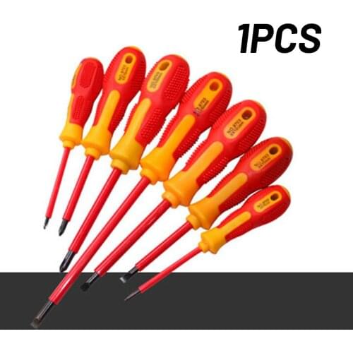 1X Magnetic Electricians Screwdriver Tool 1000V Power Electrical Insulated 2019