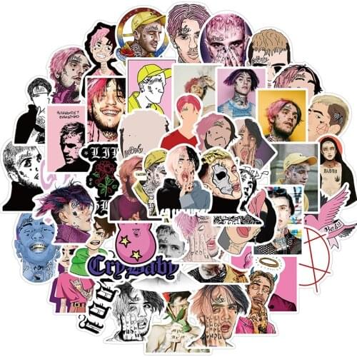 10/30/50Pcs Singer Rapper Lil Peep Graffiti Waterproof Stickers Motorcycle Bicycle Helmet Motor Laptop Sticker Kid Toys Gifts