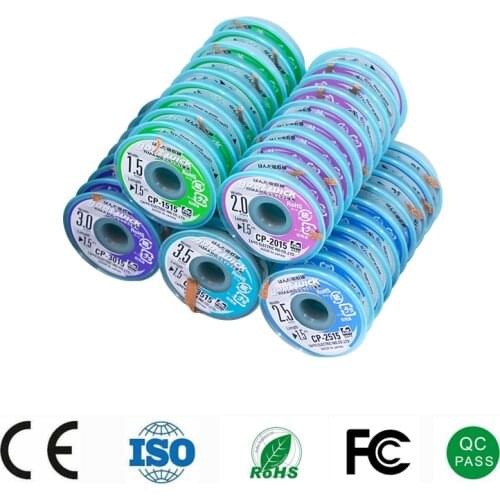 10pcs Japan GOOT RoHS MSDS Desoldering Wick 1.5m Remove Solder For Repairing PCB RMA Precision Work With Non-chlorine Flux