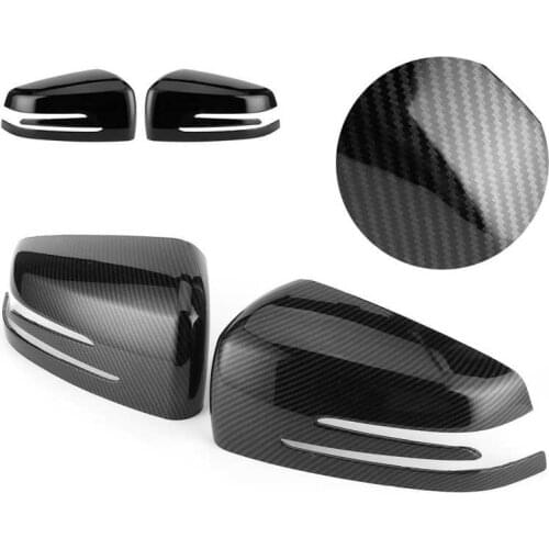 2pcs Side Rearview Mirror Cover Decorative Trim Cap Fit for Mercedes Benz A B C E CLS CLA GLA Car accessories