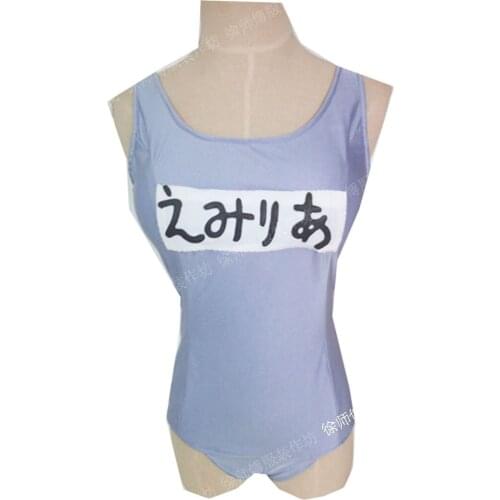 2021 Anime Re:Life in a Different World From Zero Emilia Swimsuit Lovely Sweet Uniform Cosplay Costume Halloween Suit For Women