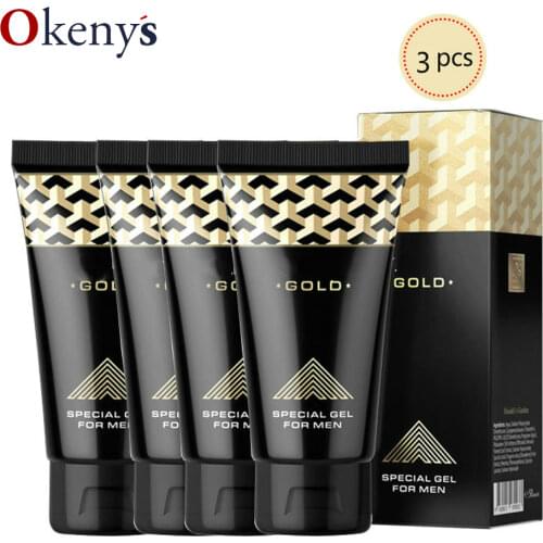 3 Pcs Original Russian Gold Intimate Goods for Men Penis Enlargement XXL Cream 50ml Penis Growth Delay Cream Sex Lube